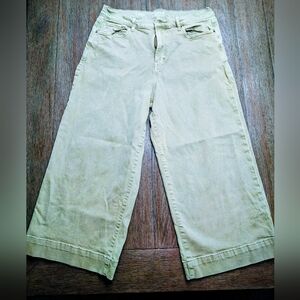 a.n.a Olive Wide-Leg Crop Pants